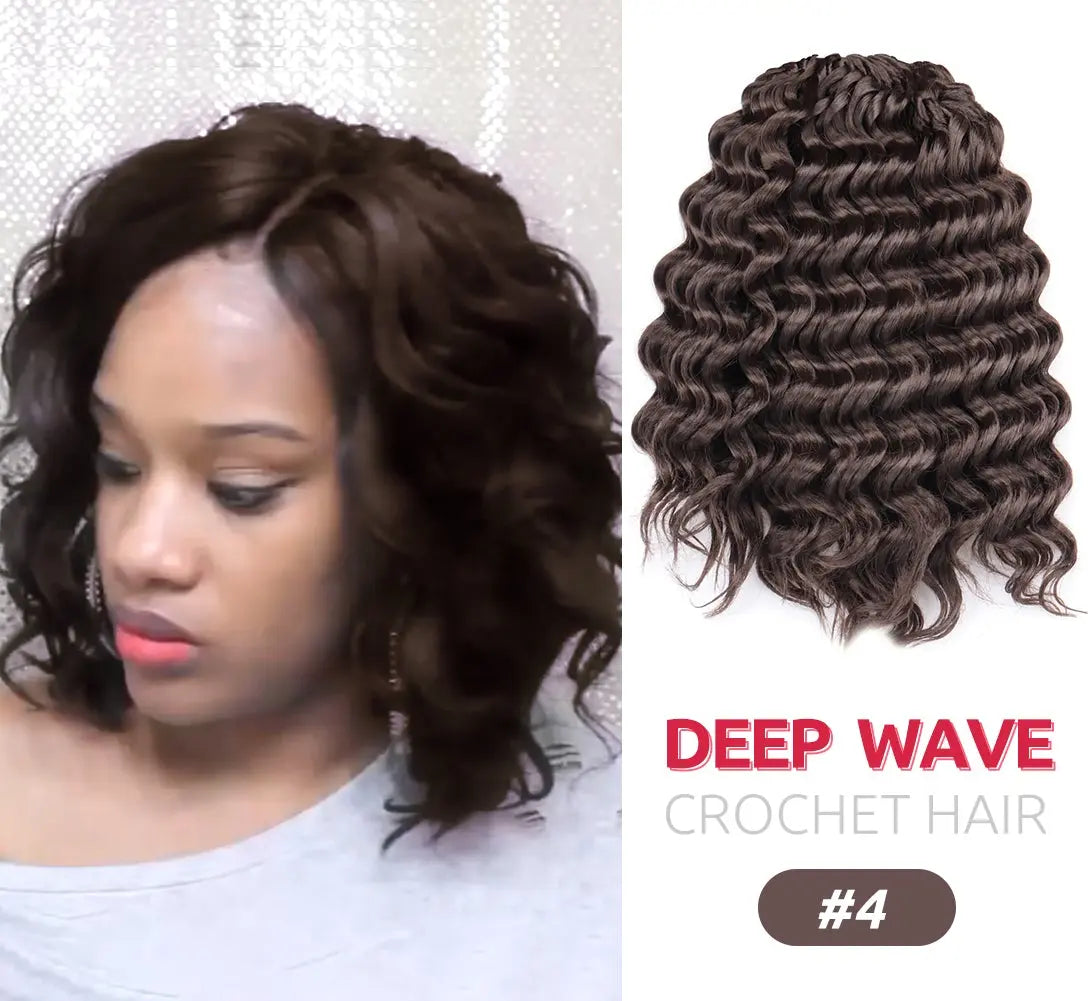 Clearance | Toyotress® Deep Wave Crochet Hair Pre-Looped Wavy Curly Crochet Synthetic Hair Extensions Toyotress